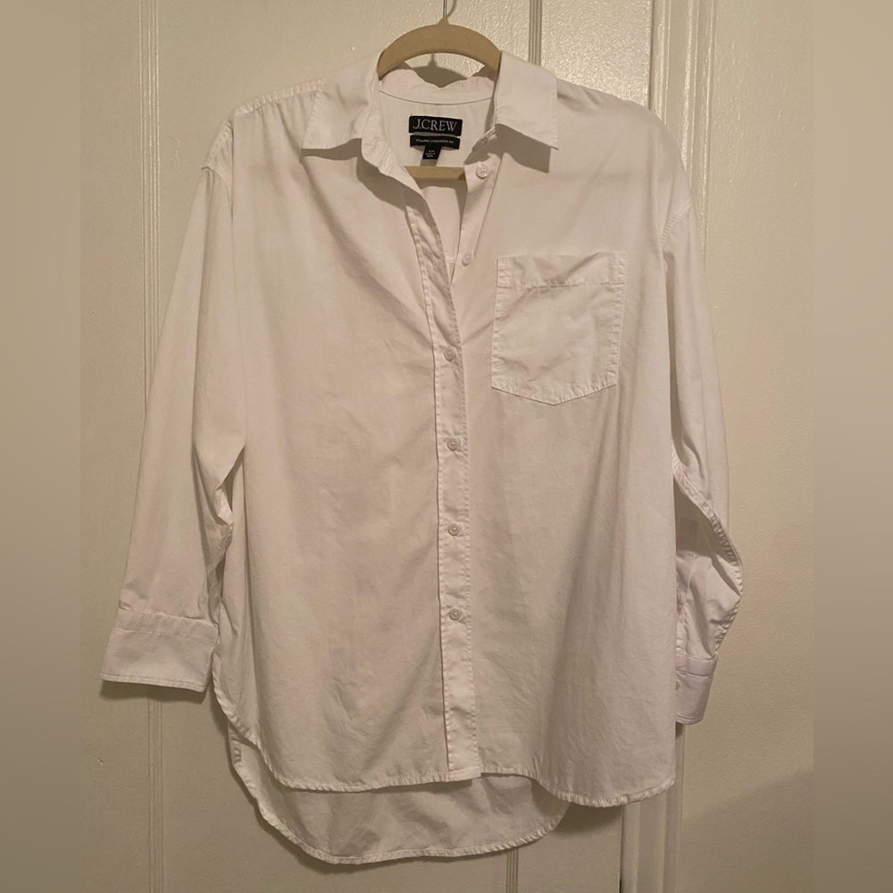 J. Crew | Petite Étienne oversized shirt in lightweight oxford - XSP